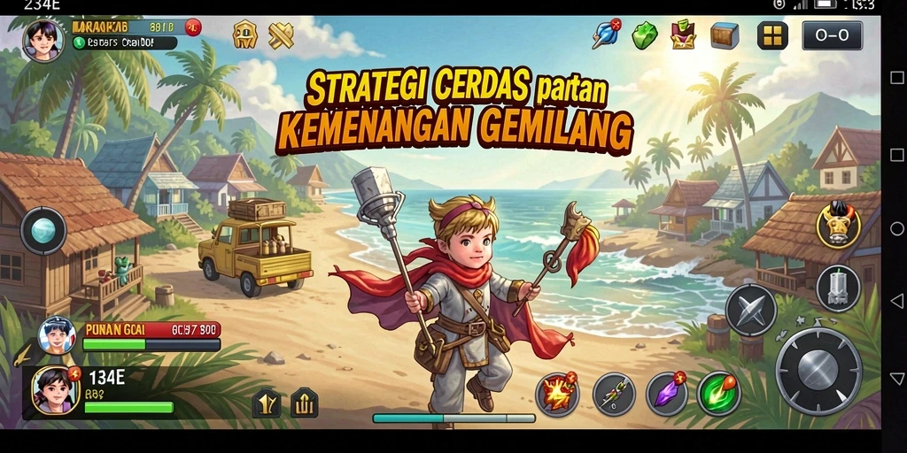 Gameplay intens dengan strategi mendalam dalam 234E.