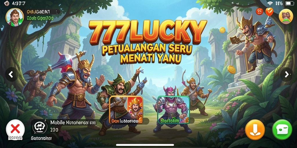 Screenshot gameplay 777LUCKY menunjukkan petualangan seru di dunia fantastis.