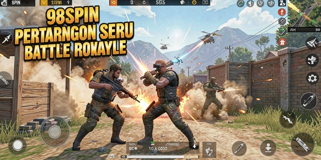 Tampilan gameplay menarik dari 98SPIN dalam mode Battle Royale.