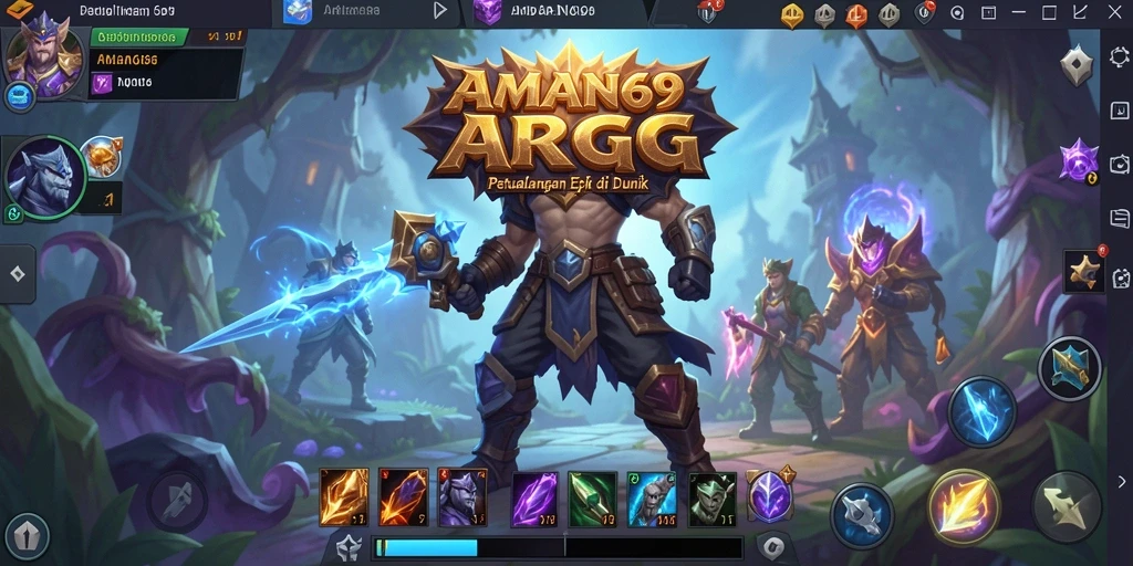 Tampilan gameplay ARPG yang mendebarkan di AMAN69.
