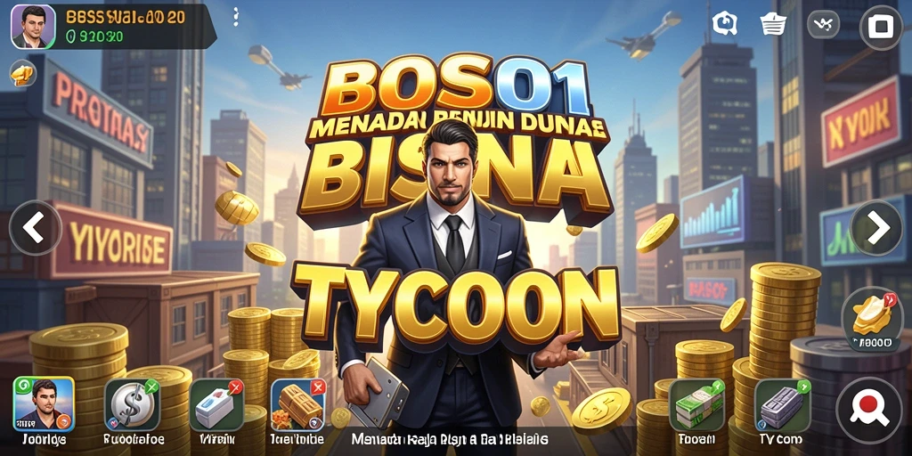 Screenshot BOS01 menampilkan aksi mendebarkan dalam manajemen bisnis.