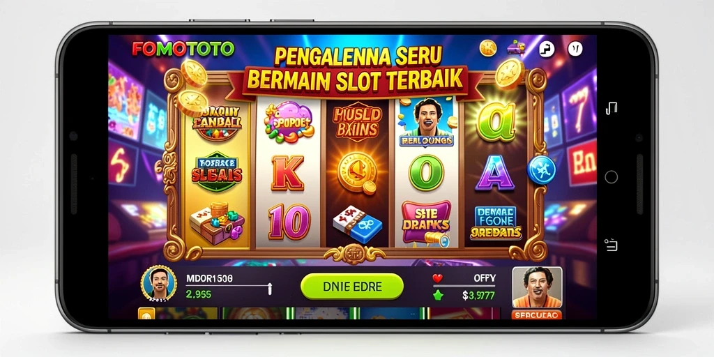 Screenshot gameplay <strong>FOMOTOTO</strong> menampilkan momen seru saat memutar gulungan Slot.