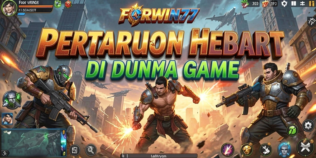 Tampilan pertarungan intens dan karakter yang beragam di FORWIN77.