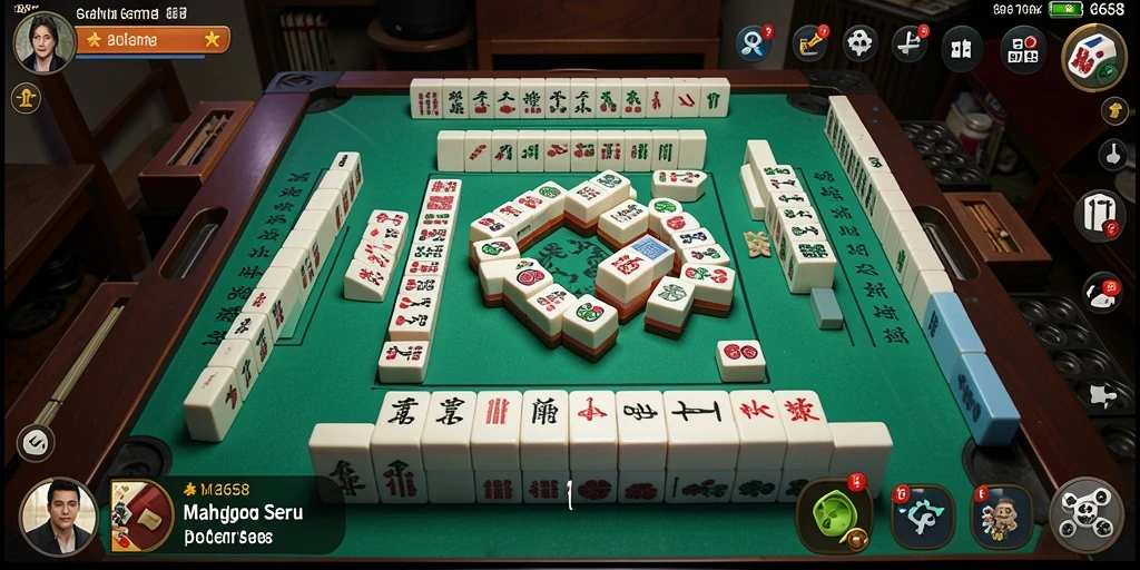 Screenshot G668 menunjukkan gameplay Mahjong yang menantang dan seru.