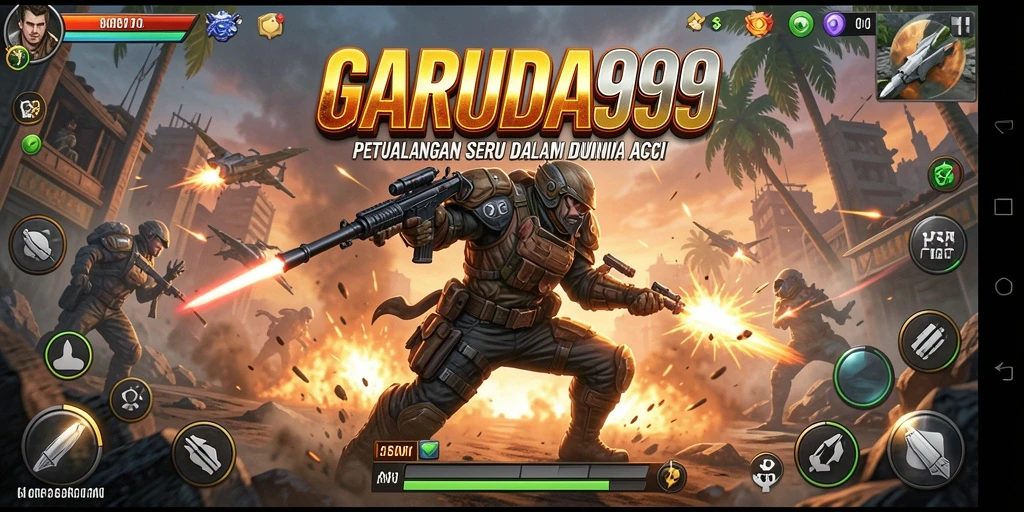 Tampilan seru gameplay GARUDA999 saat pertarungan beraksi.