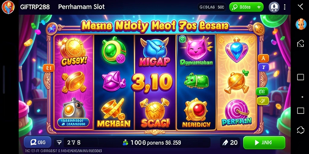 Tampilan permainan slot GIFTRP288 yang penuh warna dan menarik.