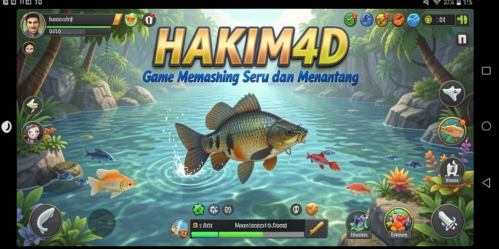 Tampilan gameplay HAKIM4D yang menampilkan pengalaman memancing seru.