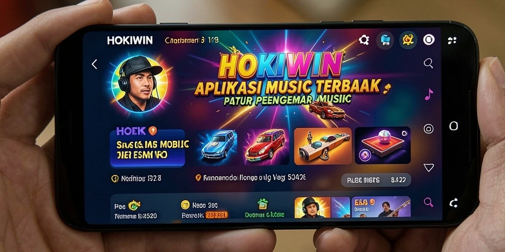 Tampilan gameplay HOKIWIN dengan pengalaman musik yang interaktif.