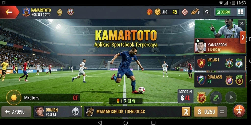 Screenshot gameplay KAMARTOTO dalam aksi taruhan olahraga.