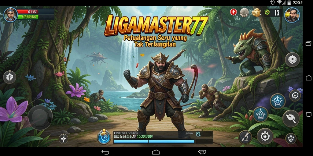 Screenshot gameplay menampilkan aksi seru di LIGAMASTER77.