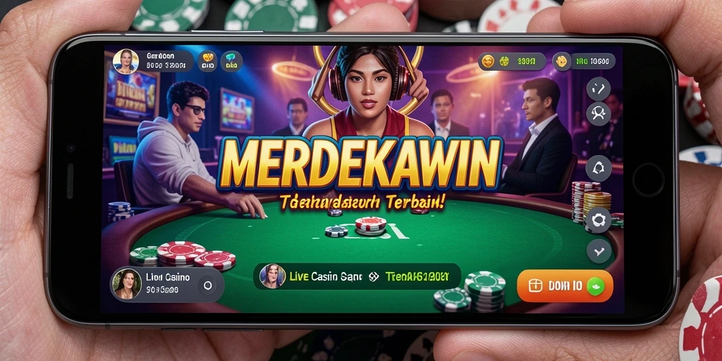 Tampilan gameplay yang mendebarkan di MERDEKAWIN Live Casino.