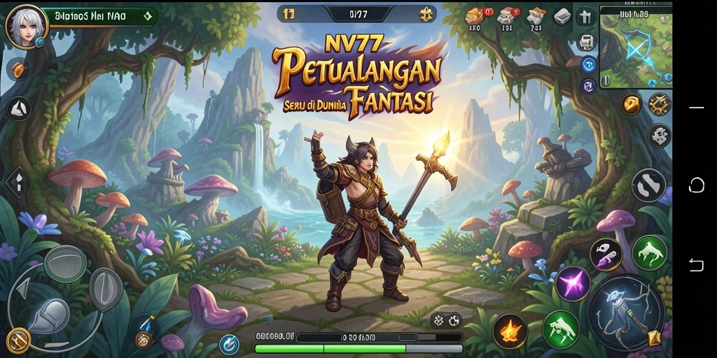 Tangkapan layar gameplay NV77 menunjukkan aksi petualangan yang mendebarkan.