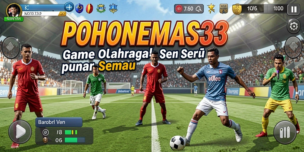 Screenshot gameplay POHONEMAS33 yang menampilkan aksi olahraga seru.