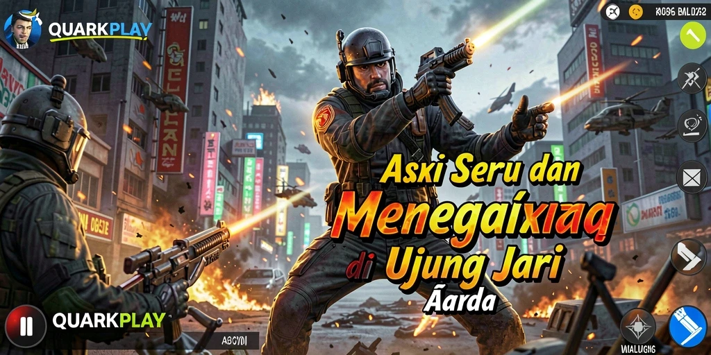 Tampilan menarik dari gameplay QUARKPLAY yang penuh aksi.