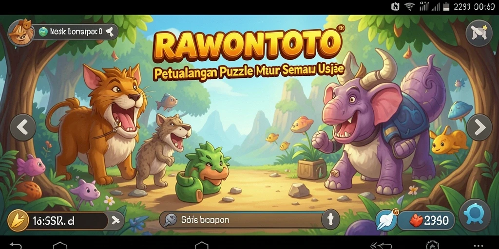 Tangkapan layar gameplay seru dari RAWONTOTO dengan tantangan puzzle yang menarik.
