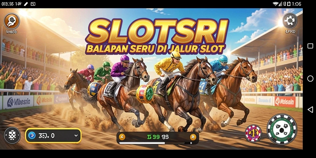 Sebagian gameplay balapan yang seru dan penuh tantangan di SLOTSRI.