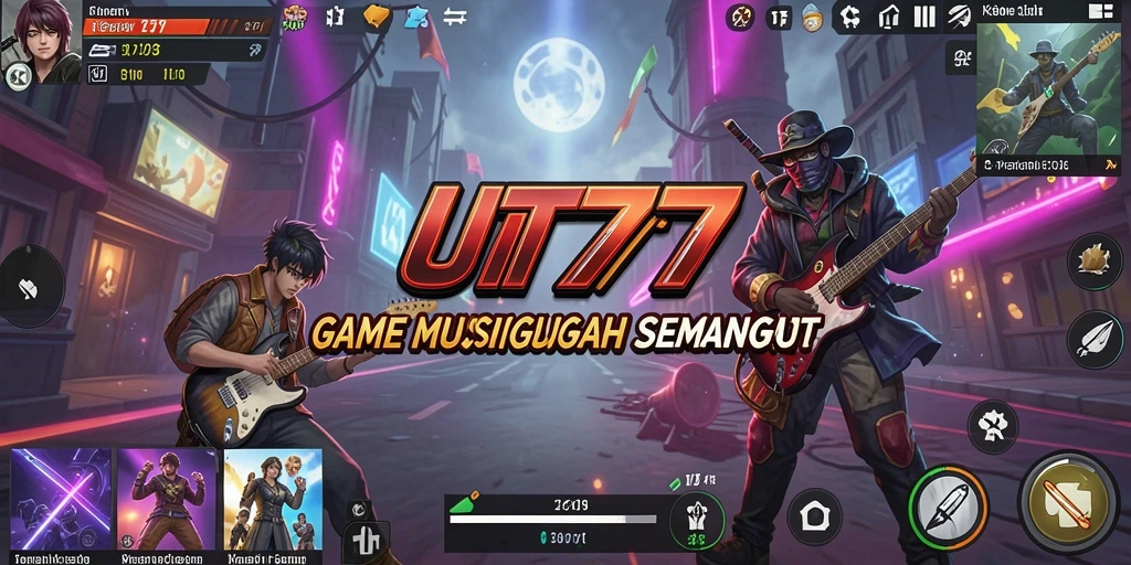Tampilan gameplay UT77 yang menarik dengan berbagai lagu.