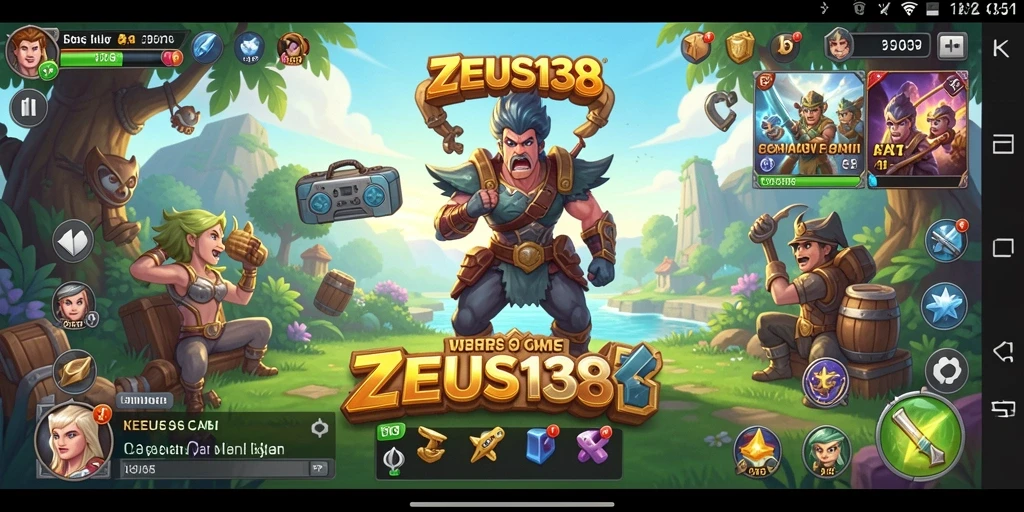 Tampilan gameplay seru ZEUS138 yang penuh warna.
